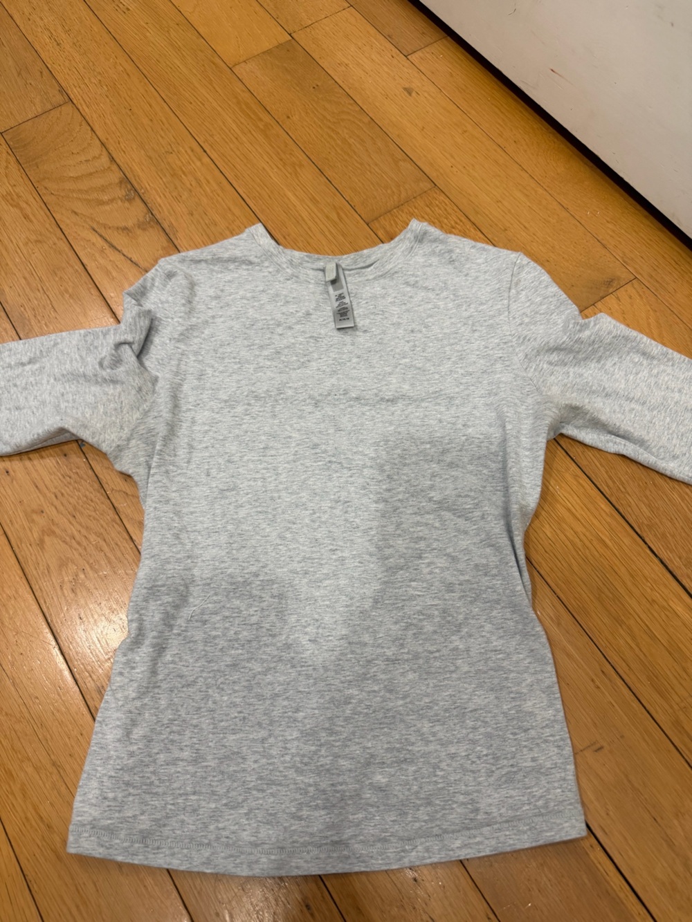 SKIMS Gray cotton jersey Long-Sleeve - Picture 3 of 4